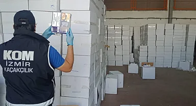 İzmir'de sigara kaçakçılarına operasyon: 37 milyon makaron ele geçirildi